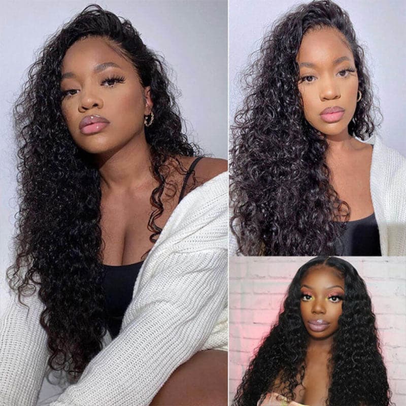 Water Wave 13x6 HD Lace Front Wig Virgin Human Hair Wig Pre-Plucked