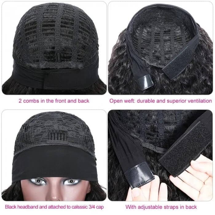 Body Wave Headband Wig Human Hair Glueless Wig