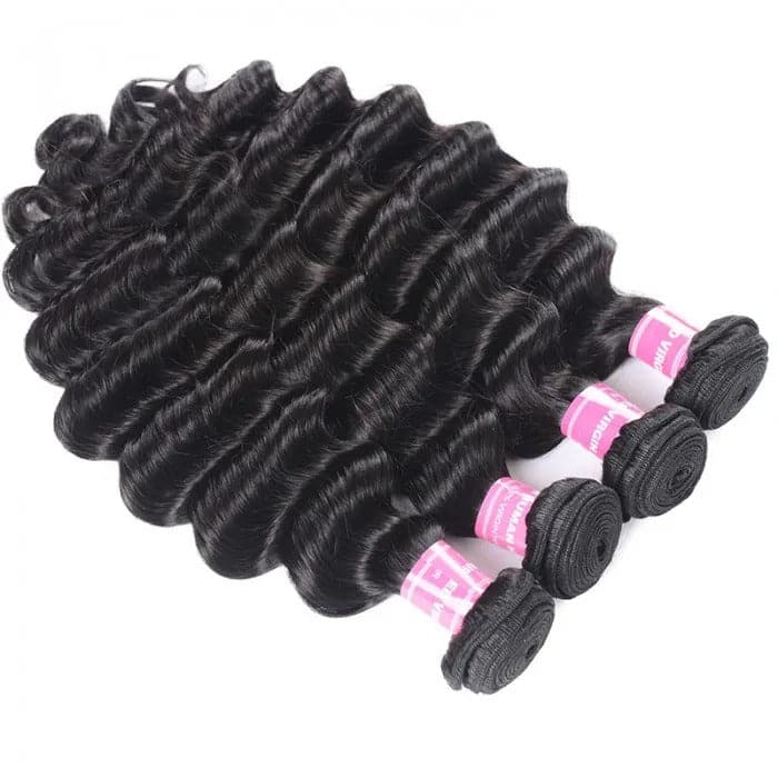 Loose Deep Wave Brazilian Human Virgin Hair Weave 4 Bundles