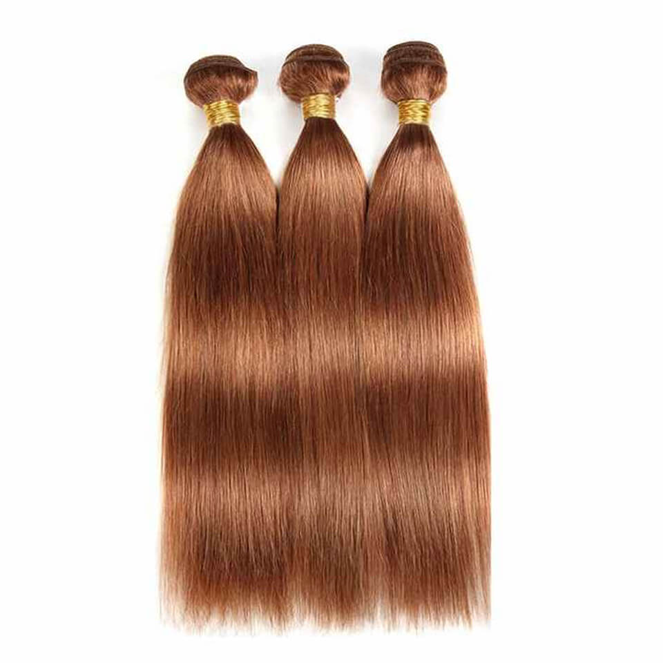 Chestnut Brown Straight Bundles Hair Human Hair 4 bundles Hair Weave Extension