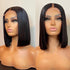 Short Bob Straight Hair Wigs Invisible HD 4x4 Lace Closure Wig Virgin Human Hair