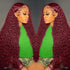 Burgundy 99J Deep Wave HD Lace Front Wigs Pre-Plucked Human Hair Wigs For Women