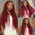 Burgundy 99J Deep Wave HD Lace Front Wigs Pre-Plucked Human Hair Wigs For Women