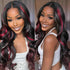 Highlights blond and red color body wave 13x4 HD lace front wigs