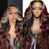 Highlights blond and red color body wave 13x4 HD lace front wigs