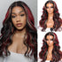 Highlights blond and red color body wave 13x4 HD lace front wigs