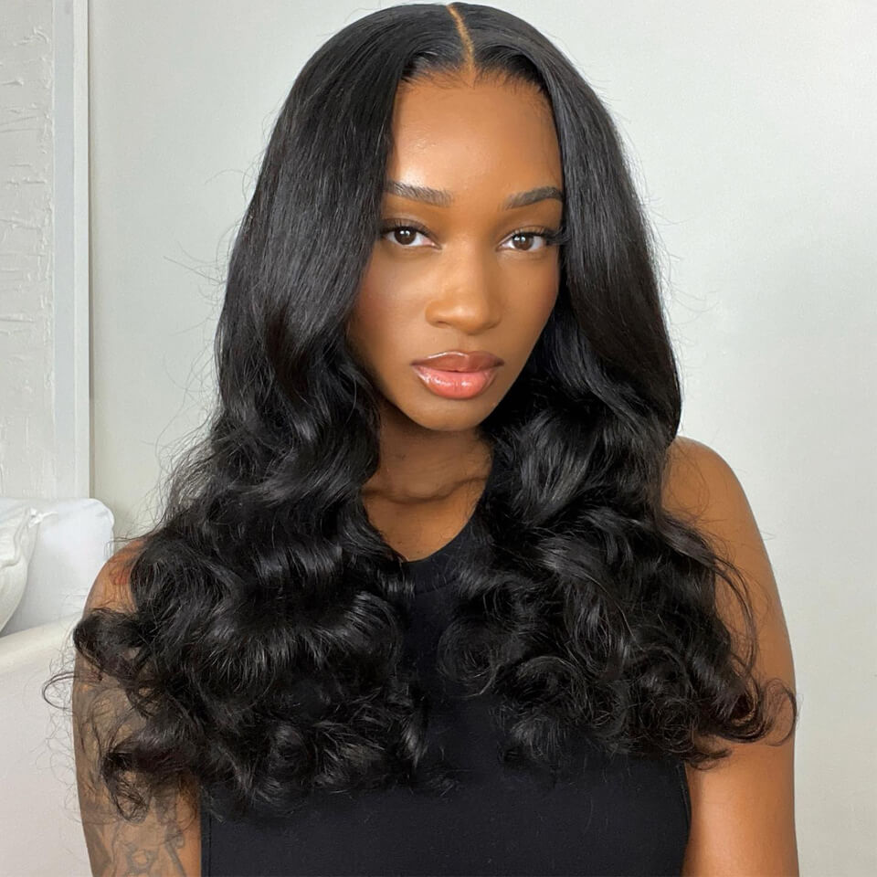 Wear And Go Ocean Wave Glueless HD Lace Wig 5x5 Pre-Cut Human Hair Wigs Pre Plucked Hairline