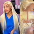 #613 Blonde Straight Human Hair Lace Front Wigs Pre-Plucked With Baby Hair