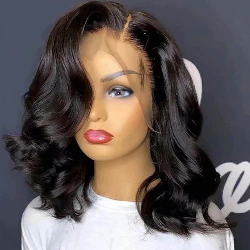 Body Wave Bob Wig 13x4 Lace Front Wigs Human Hair HD Lace Pre Plucked With Baby Hair