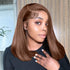 Chocolate Brown bob lace wig Straight Human Hair Lace Front Wig For Women