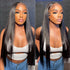 Real HD Lace Closure Wigs Straight Pre Plucked 180% Density Natual Black