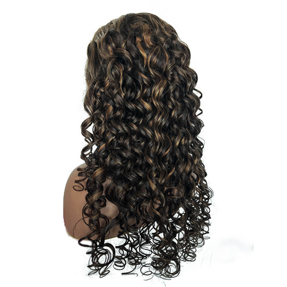 Blond Highlight  Bouncy Curly Lace Front Wigs Pre Plucked HD Wig 13*4 5*5 4*4 Invisible Wavy Lace Wigs