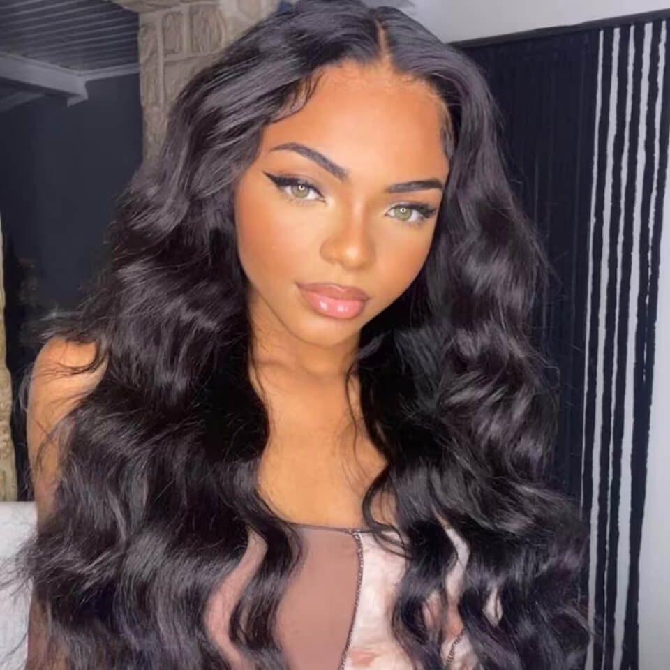Wear And Go Ocean Wave Glueless HD Lace Wig 5x5 Pre-Cut Human Hair Wigs Pre Plucked Hairline