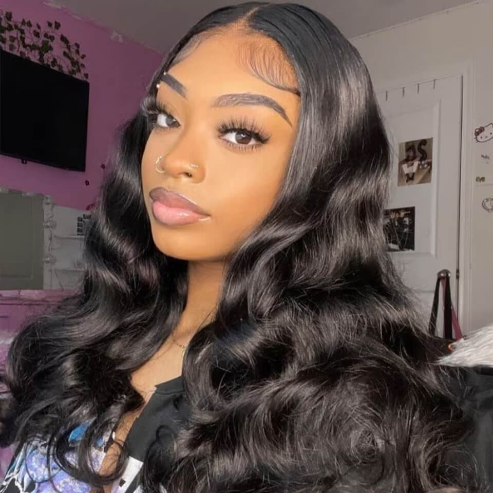 Wear And Go Ocean Wave Glueless HD Lace Wig 5x5 Pre-Cut Human Hair Wigs Pre Plucked Hairline