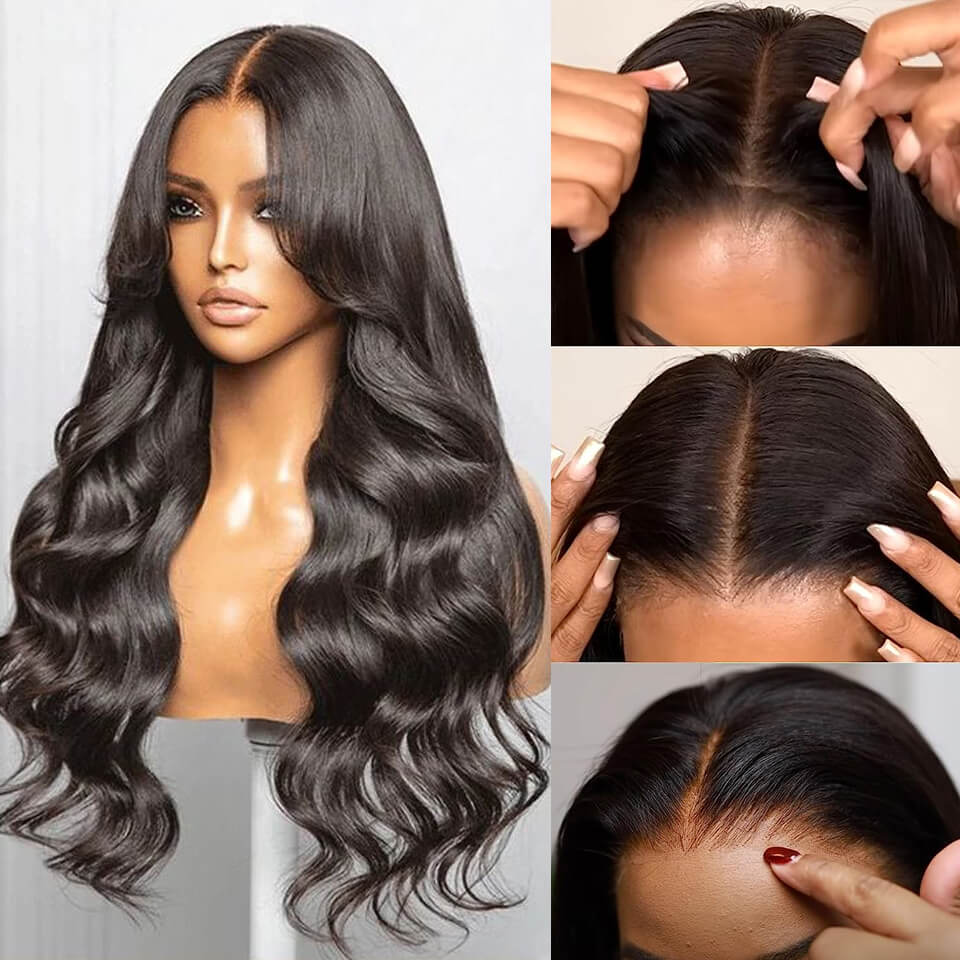 Wear And Go Ocean Wave Glueless HD Lace Wig 5x5 Pre-Cut Human Hair Wigs Pre Plucked Hairline