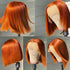 Ginger Orange Color Bob Wigs Straight Hair Lace Front Wigs