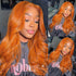 Orange Lace Wig Body Wave 5x5 Glueless Lace Wig Pre Cut Pre Plucked Closure Wigs