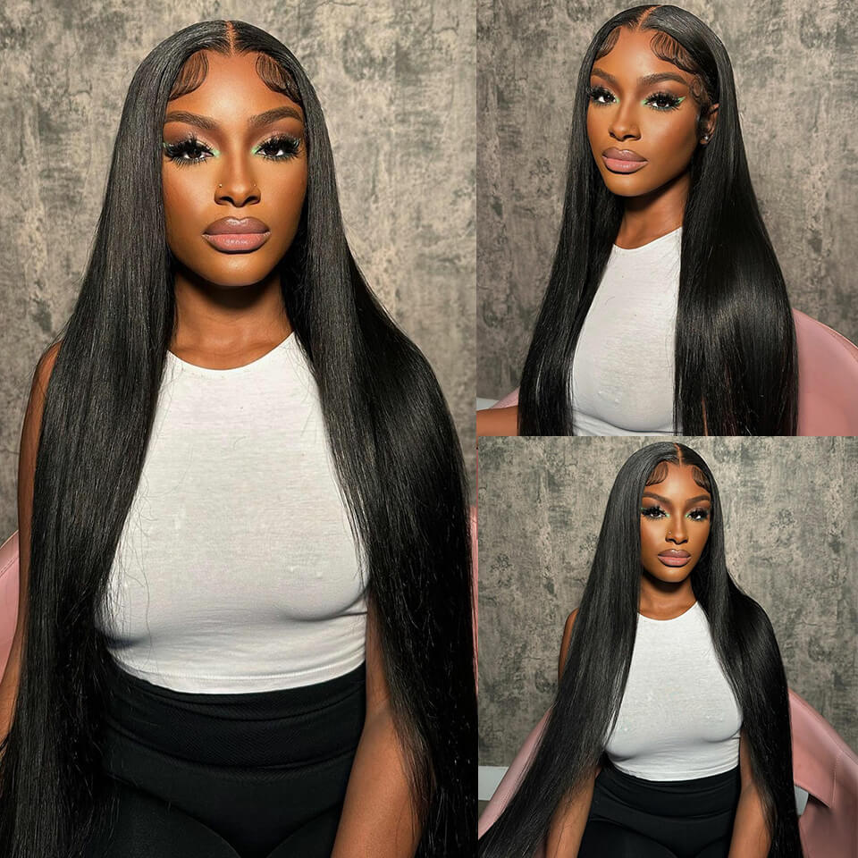 Parting Max 9x6 Glueless Wig Straight Human Hair HD Lace Closure Wig Pre Cut Pre Pluck Ready to Go