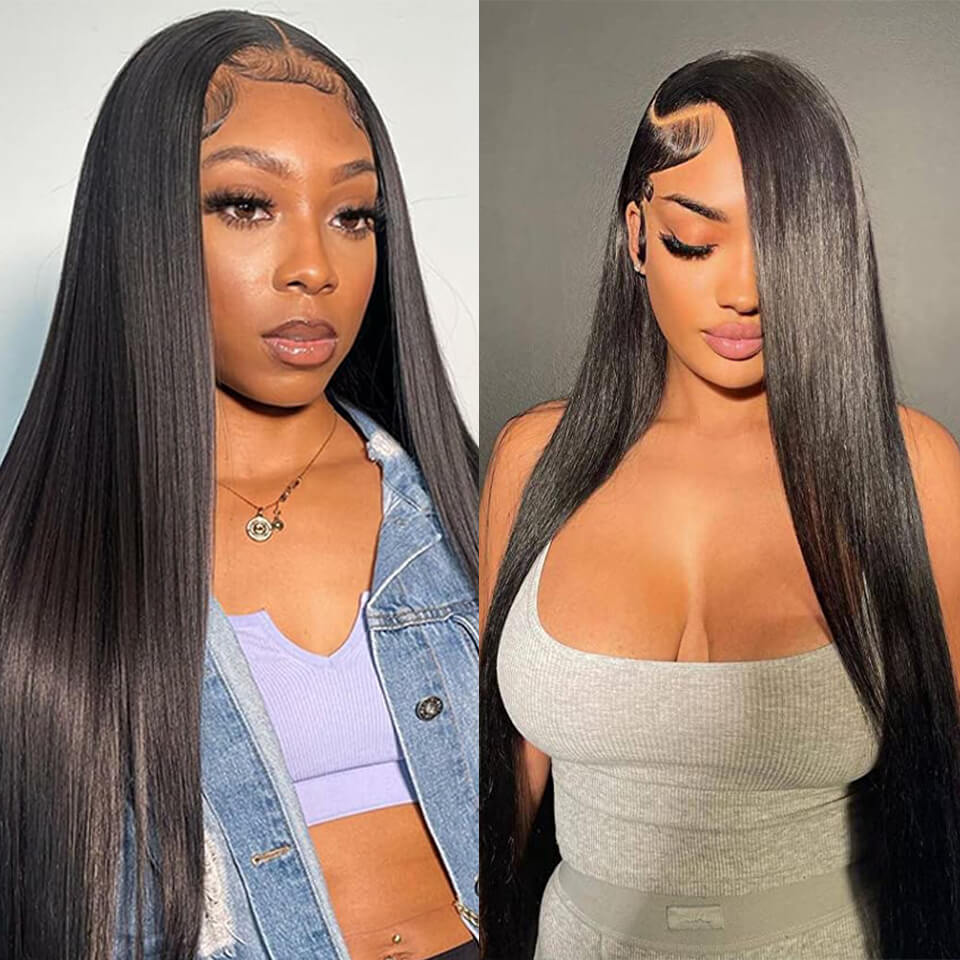 Parting Max 9x6 Glueless Wig Straight Human Hair HD Lace Closure Wig Pre Cut Pre Pluck Ready to Go