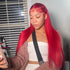 Red Color 13x4 HD Lace Front Wig Straight Virgin Human Hair Wigs
