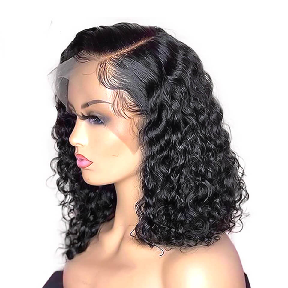 Jerry Curl 16inch Bob Wig13x4 Lace Front Wigs Human Hair HD Lace Pre Plucked With Baby Hair Natural Hairline