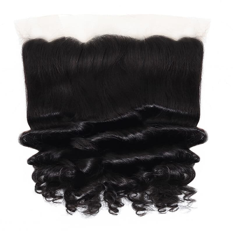 Loose Wave Human Hair 13x4 Pre Plucked Lace Frontal Closure Free Part