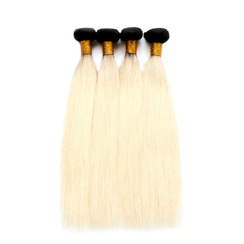 1B/613 Blonde Straight Human Hair 4Bundles Virgin Hair High Quality