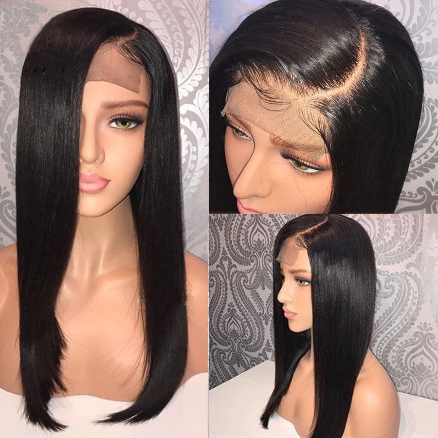 HD Lace 4x4 Lace Closure Wigs Straight Human Hair Wigs With Baby Hair