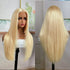 Inner Buckle Cute 613 Blonde 180% Density Straight 13x4 Lace Front Wig Layered Hair