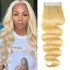 613 Blonde Human Hair Body Wave Blonde Hair 4X4 Lace Closure