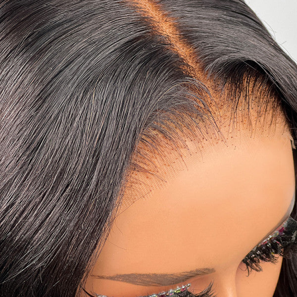 Glueless Wear And Go Wigs - Straight Lace Closure Human Hair Wigs-180% Density