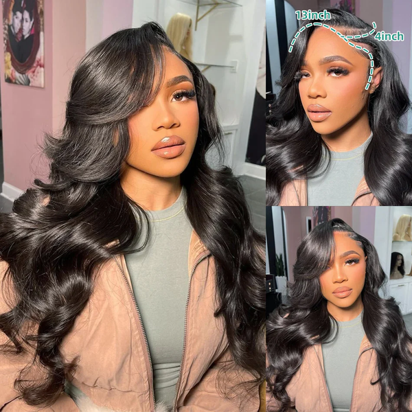 Body Wave 13x4 HD Lace Wigs Invisible Lace 180% 250% Density