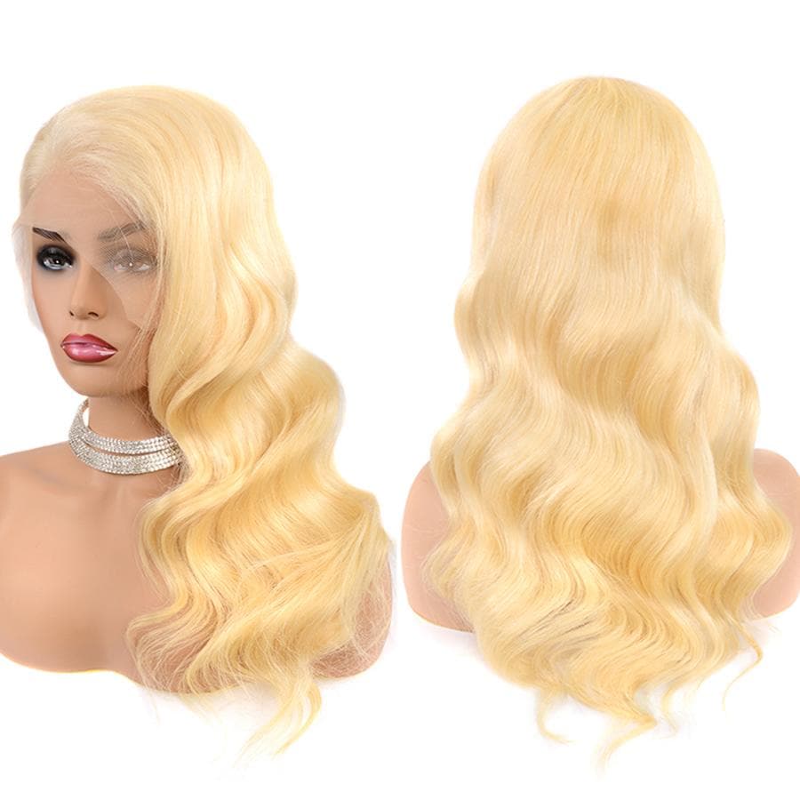 613 Blonde Hair Body Wave 13x4 Lace Front Wigs Human Hair Wig Pre-plucked
