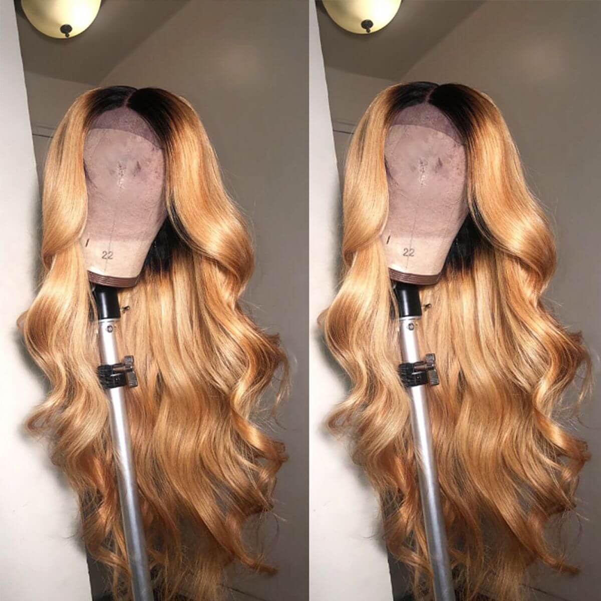 1B/27 Ombre Honey Blonde 13x4 HD Lace Front Wigs For Black Women 180%-250% Density