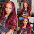 Burgundy 99J Body Wave HD 13x4 Lace Front Wigs 100% Human Hair Wigs With Baby Hair