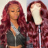 Burgundy 99J Body Wave HD 13x4 Lace Front Wigs 100% Human Hair Wigs With Baby Hair