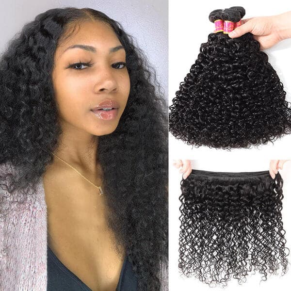 Brazilian Jerry Curly Hair Weft Virgin Human Hair Weave 3pcs/pack Curly Hair Bundles Deal