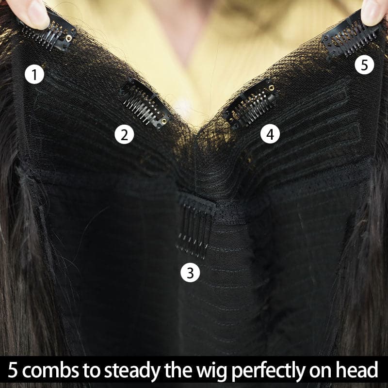 Water Wave V Part Wigs Upgrade U Part Human Hair Glueless Wig Beginner Friendly