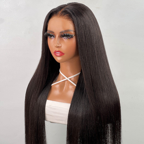 Glueless Wear And Go Wigs - Straight Lace Closure Human Hair Wigs-180% Density