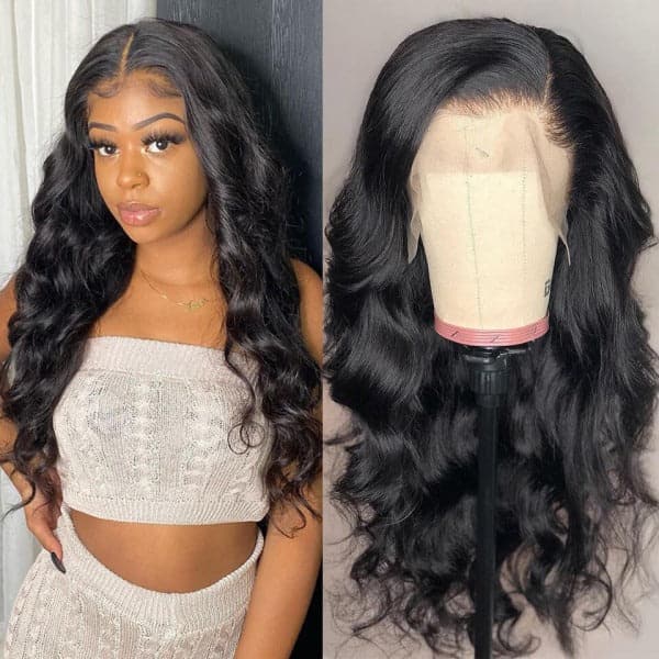 Body Wave 360 Lace Frontal Wigs With Baby Hair Brazilian Virgin Human Hair Wig