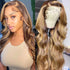 Ombre Highlight Lace Front Wig Body Wave Honey Blonde Human Hair Natural Density