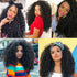 Kinky Curly Hair 4x4 Pre Plucked Lace Closure Sews In Virgin Human Hair Extensions