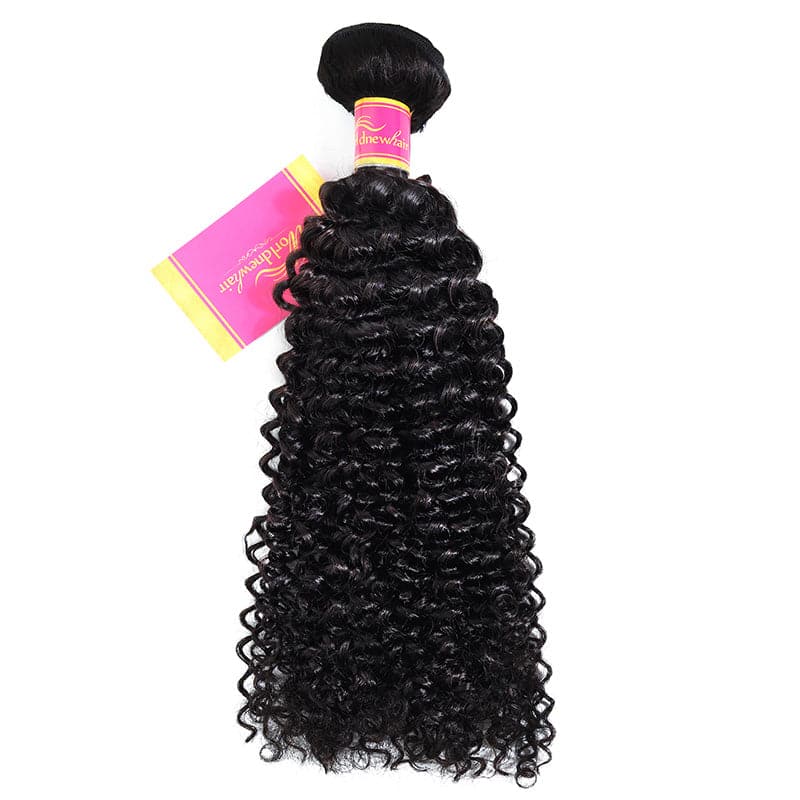 WorldNewHair 1pc Human Kinky Curly Virgin Hair Weave Curly Hair Weft