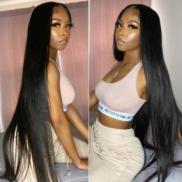 Real HD Glueless Wig 5x5 Lace Closure Wigs Pre Plucked 180% Density
