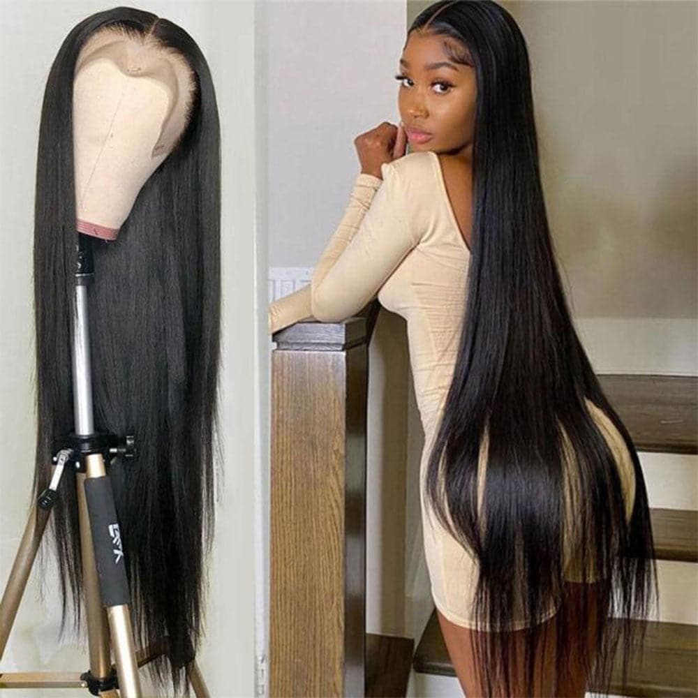 HD Swiss Lace Straight Human Hair Lace Front Wigs Pre Plucked 13*4/5*5/4*4 Invisible Lace Wigs
