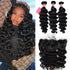 WorldNewHair Brazilian 13x4 Lace Frontal Closure With 3Bundles Loose Deep Wave Hair Extensions