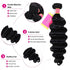 WorldNewHair Brazilian 13x4 Lace Frontal Closure With 3Bundles Loose Deep Wave Hair Extensions