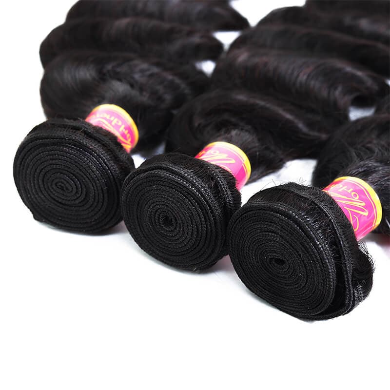 WorldNewHair Brazilian Virgin Hair Weave 3 Bundles Remy Loose Deep Wave Human Hair Weft For Sale
