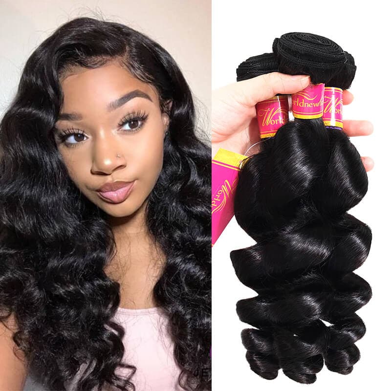 WorldNewHair 3pcs/lot Loose Wave Hair Bundles Deals Virgin Hair Extensions For Sale