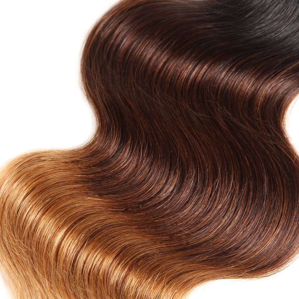 1B/4/27 Body Lace Closure 100% Human Virgin Hair Ombre Hair